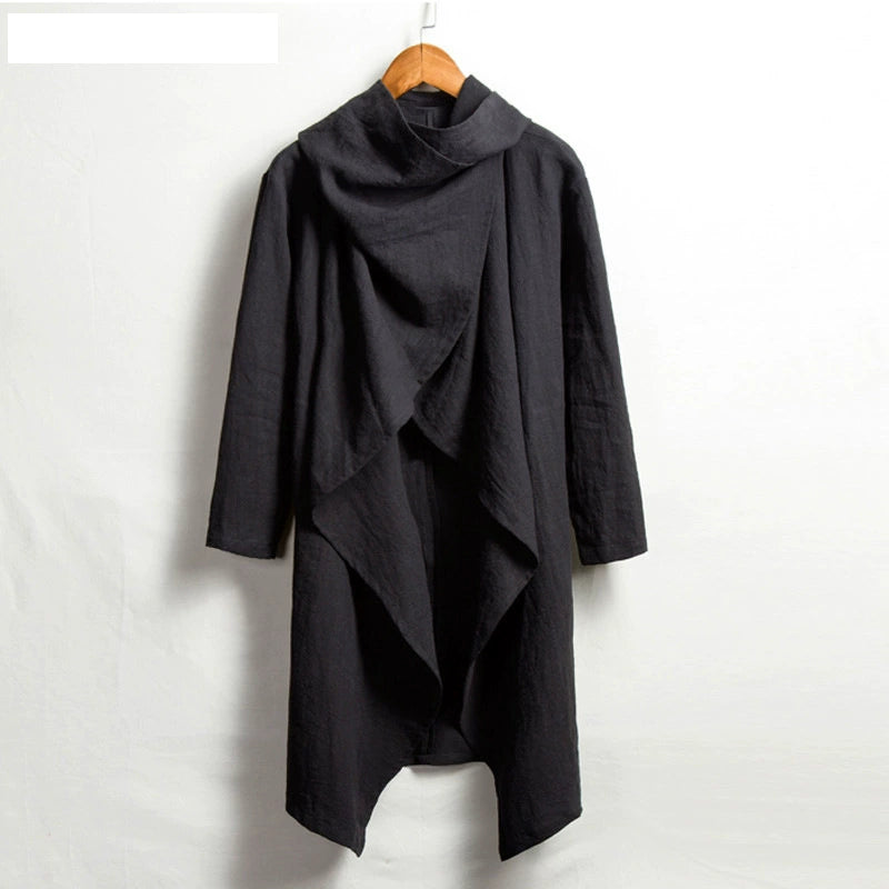 Men’s Linen Blend Cape Coat