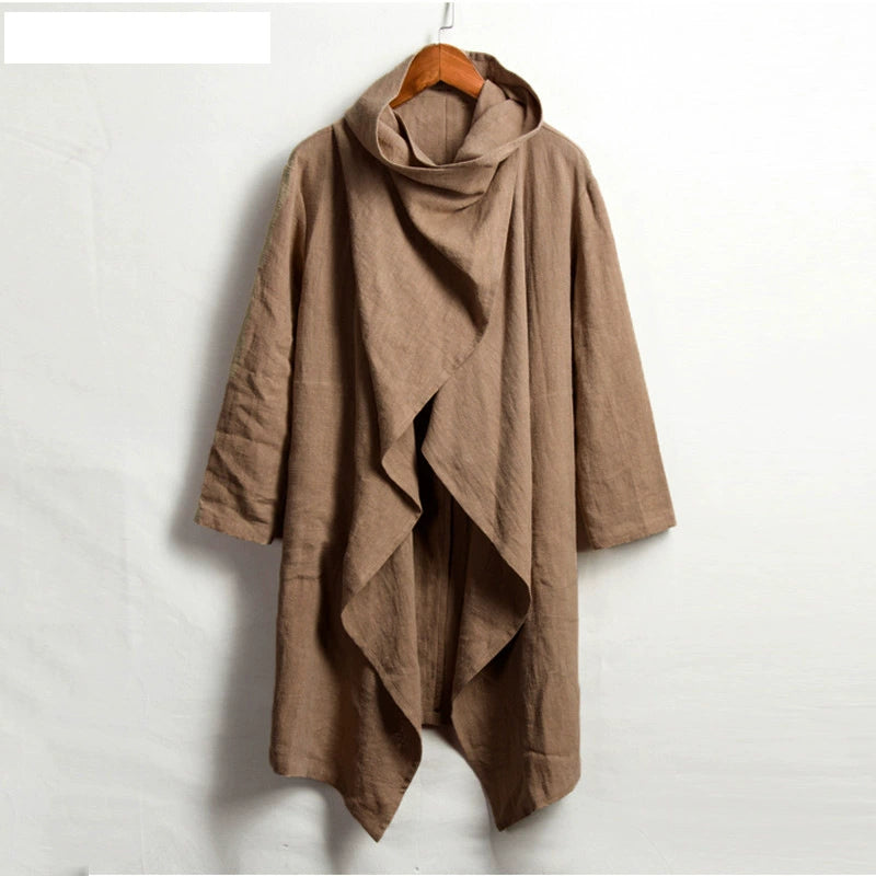 Men’s Linen Blend Cape Coat