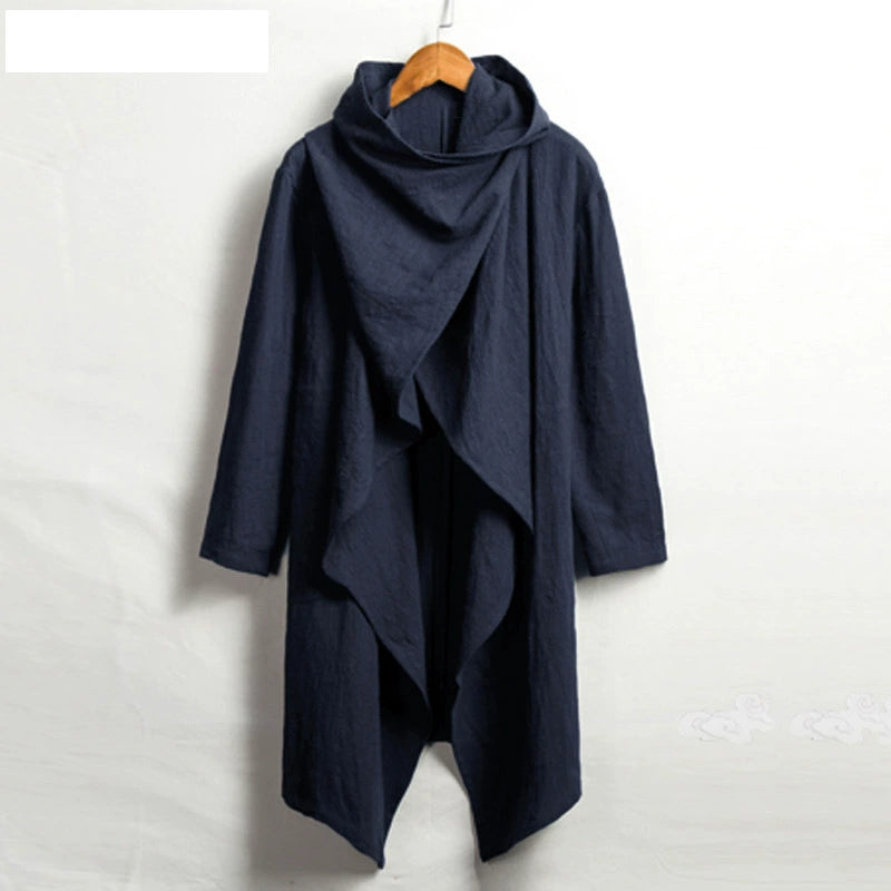 Men’s Linen Blend Cape Coat