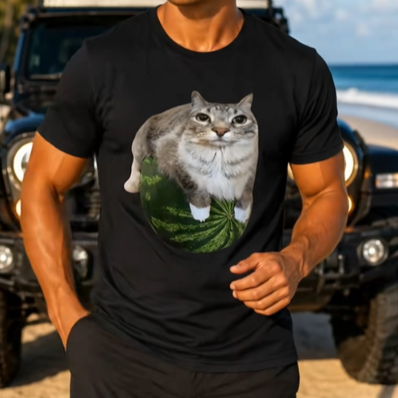 Watermelon Cat Meme T-Shirt