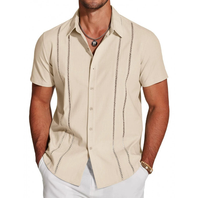 Men's 3D Printed Business Casual Shirt