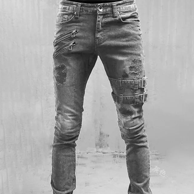 Trendy Slim Fit Biker Jeans