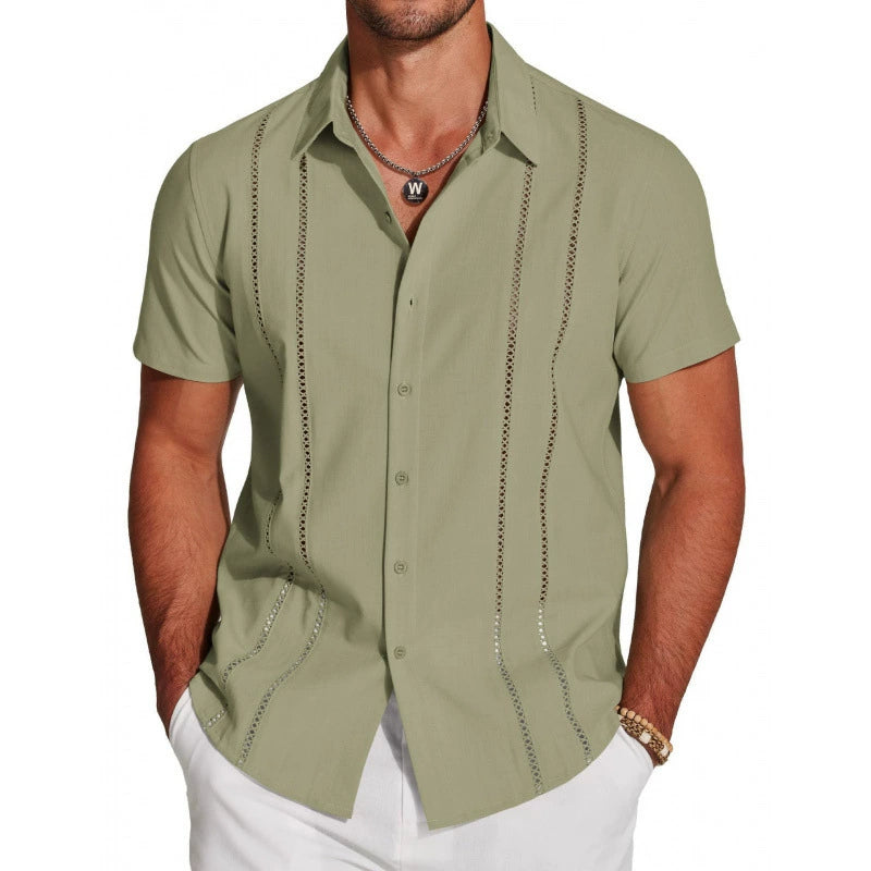 Men's 3D Printed Business Casual Shirt