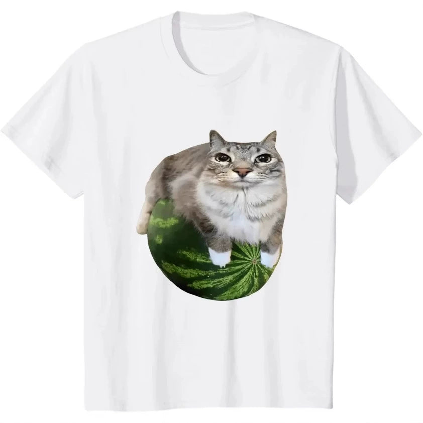 Watermelon Cat Meme T-Shirt