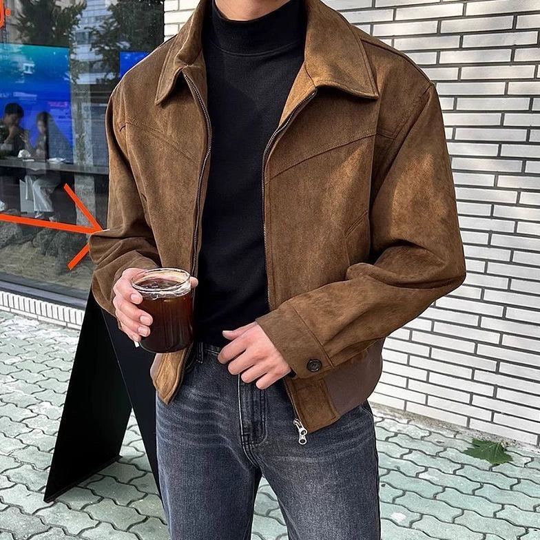 Men's Premium Brown Collar Jacket