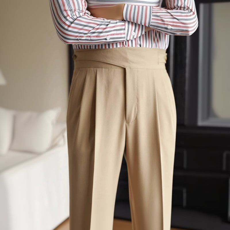 Men's Naples Straight-Leg Dress Trousers