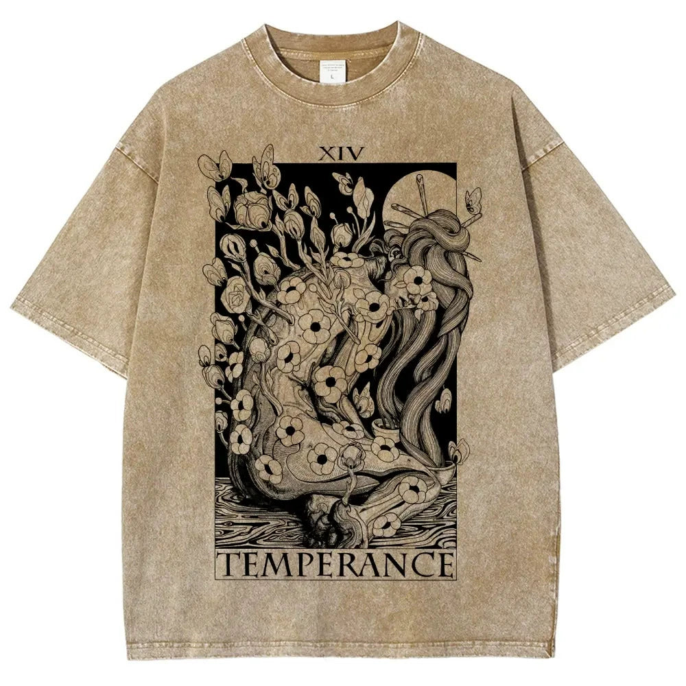 Tarot "The Devil" Washed Graphic T-Shirt