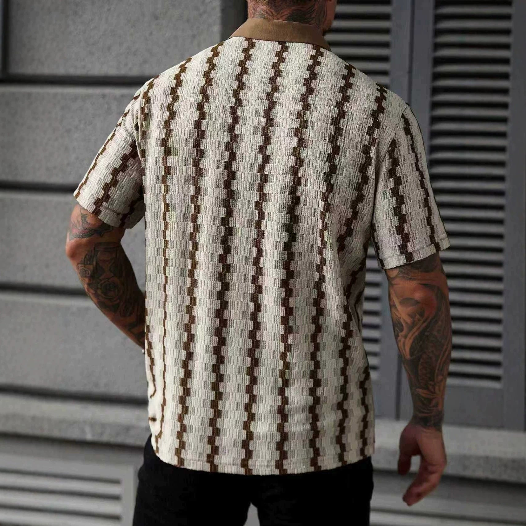 Men's Vintage Checkered Knit Shirt