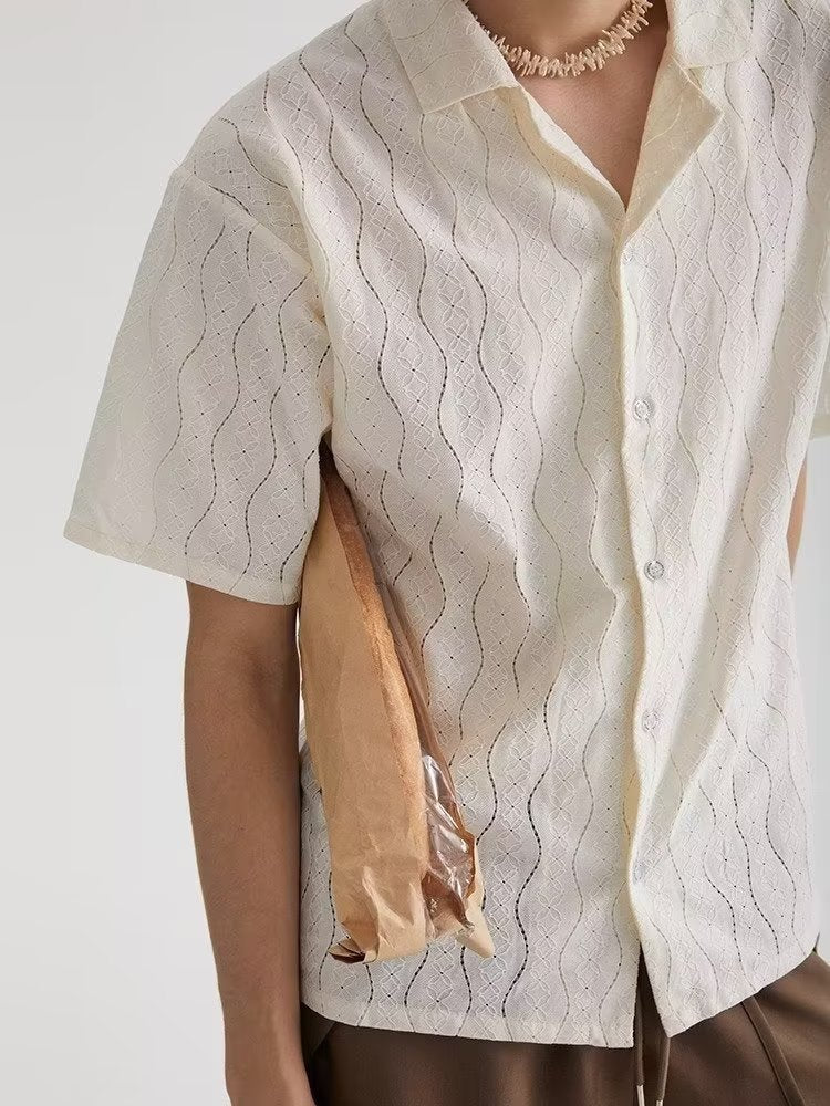 Artistic Cuban Collar Summer Shirt