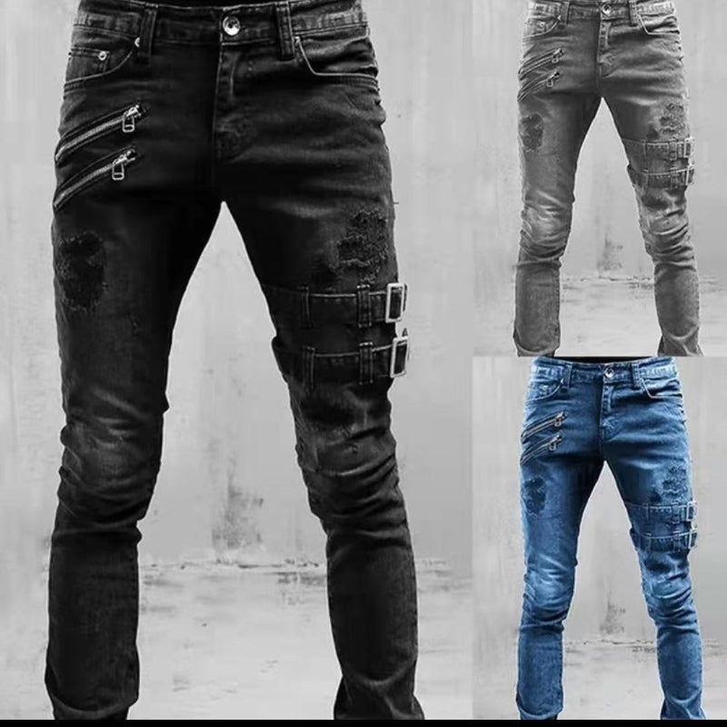 Trendy Slim Fit Biker Jeans
