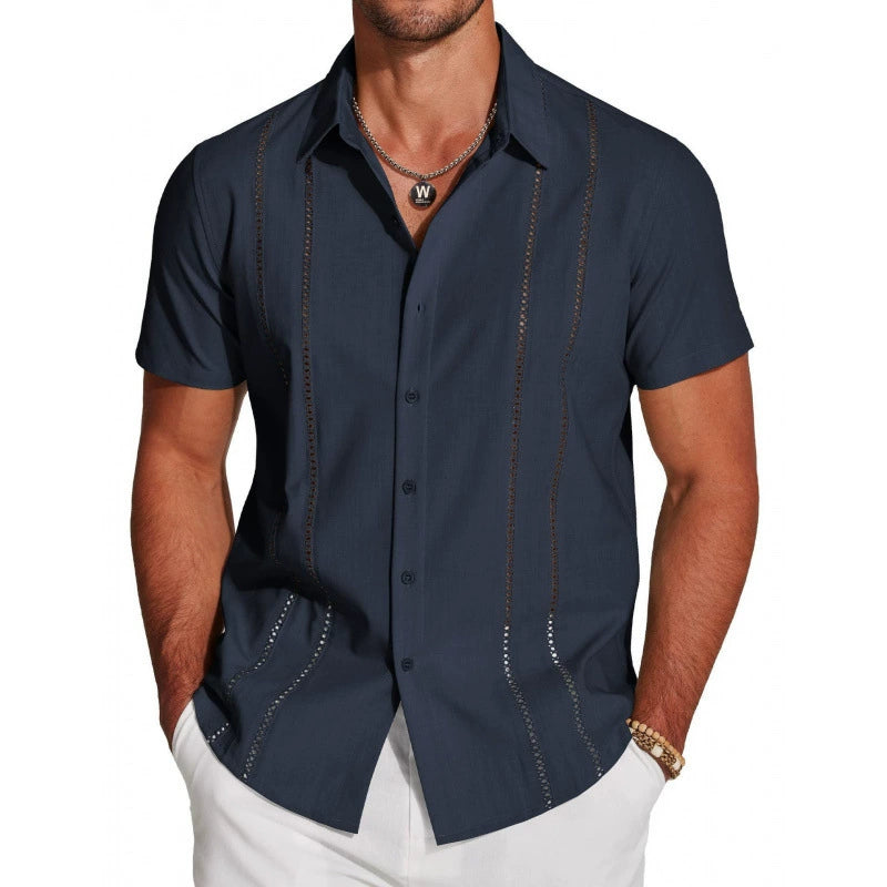 Men's 3D Printed Business Casual Shirt