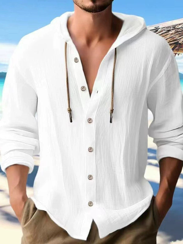 Men’s Hooded Linen Shirt