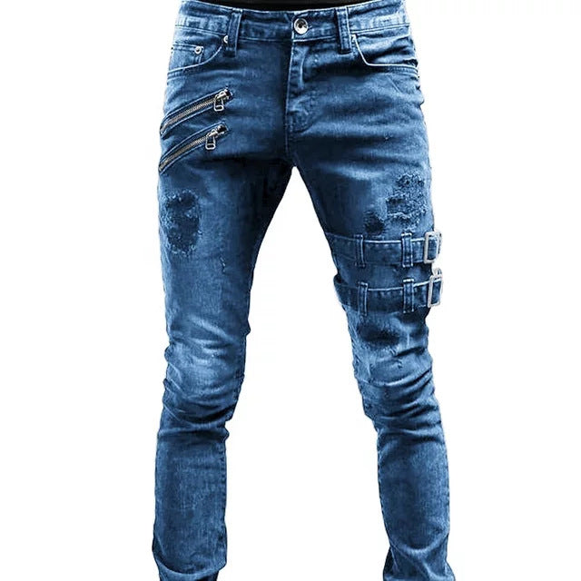 Trendy Slim Fit Biker Jeans