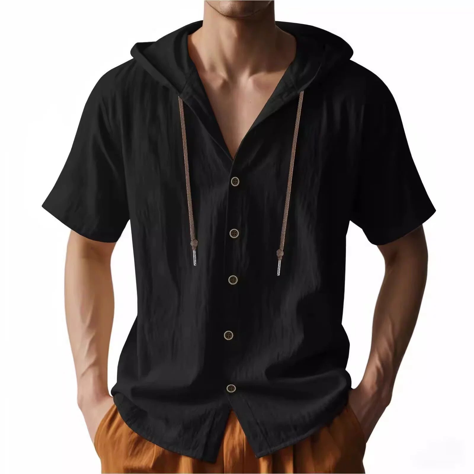 Men’s Hooded Linen Shirt