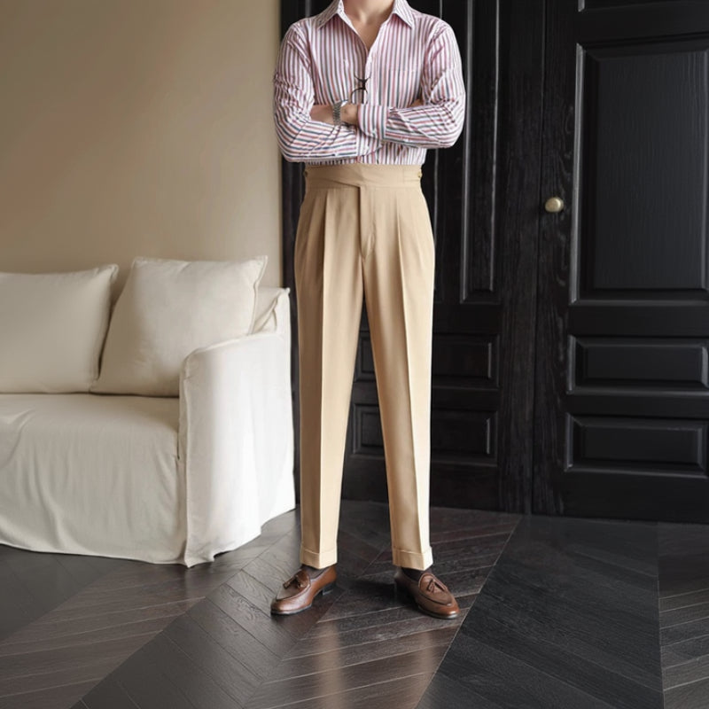 Men's Naples Straight-Leg Dress Trousers