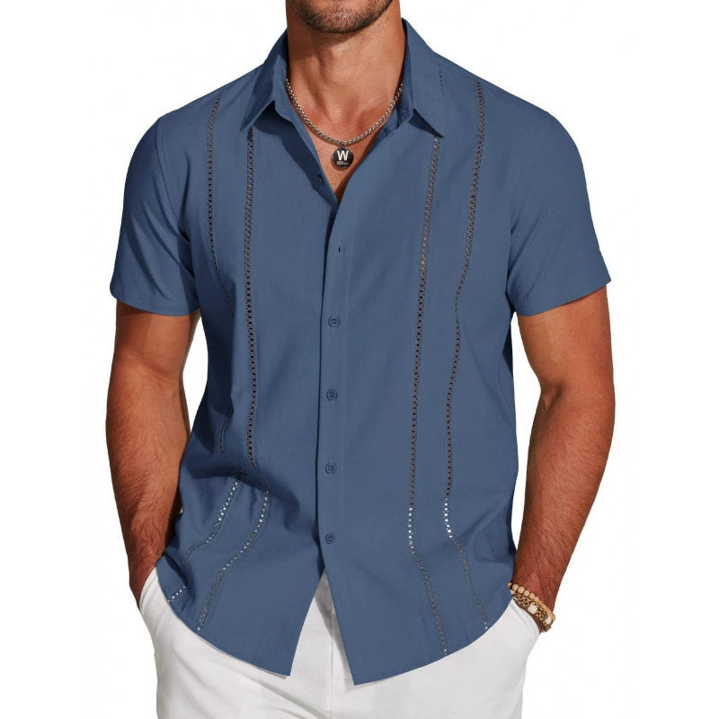 Men's 3D Printed Business Casual Shirt