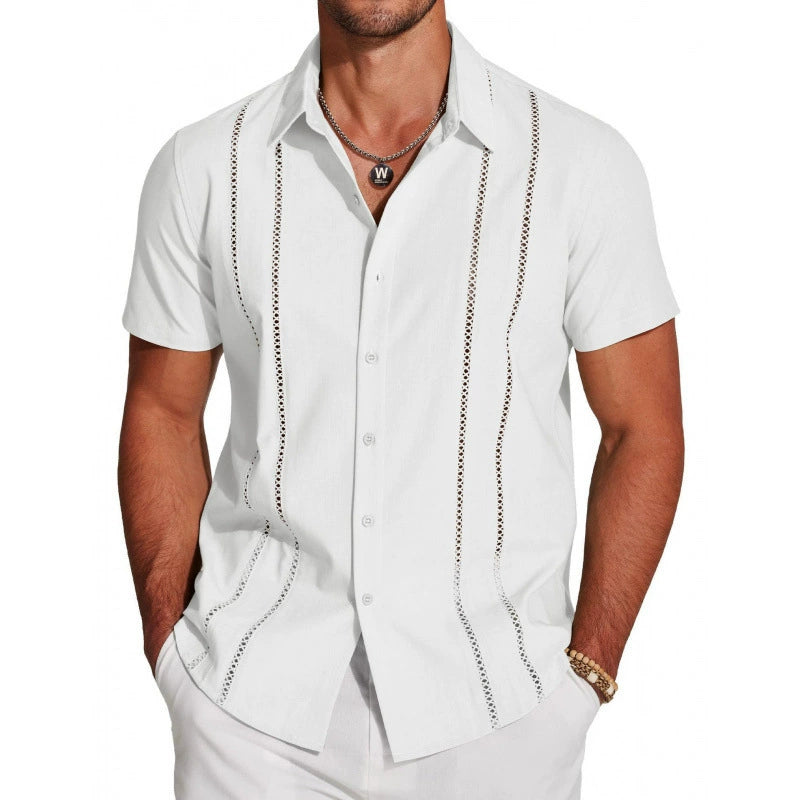 Men's 3D Printed Business Casual Shirt