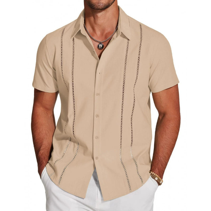 Men's 3D Printed Business Casual Shirt