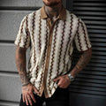 Men's Vintage Checkered Knit Shirt