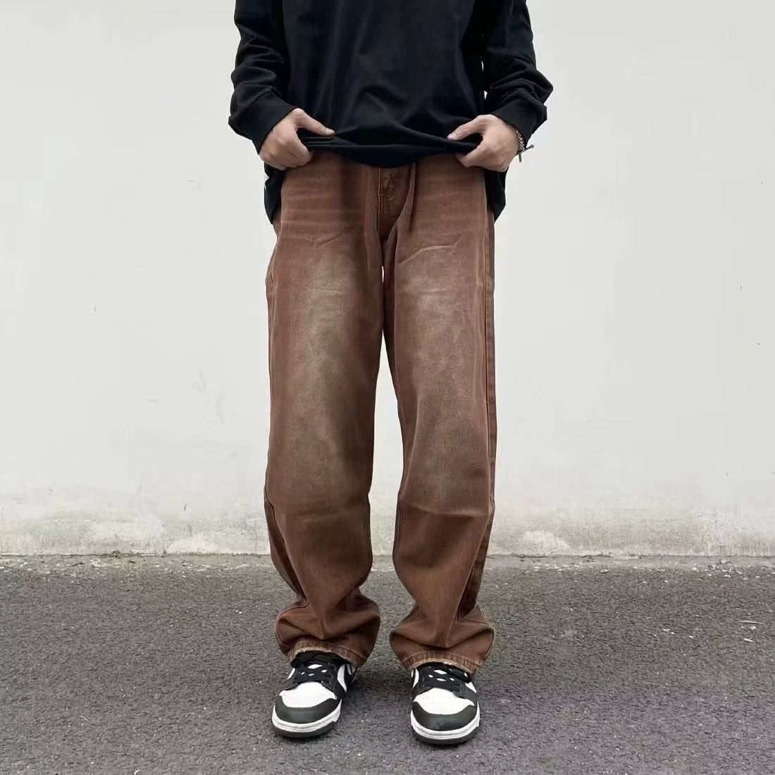 Men's Vintage Washed Denim Jeans