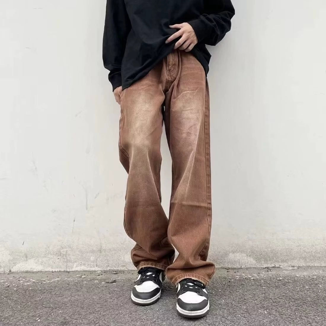 Men's Vintage Washed Denim Jeans