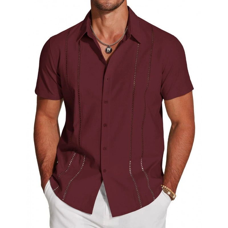 Men's 3D Printed Business Casual Shirt