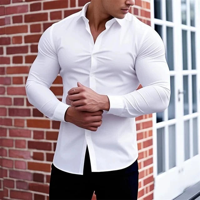 Men's Athletic Fit Wrinkle-Free Dress Shirt