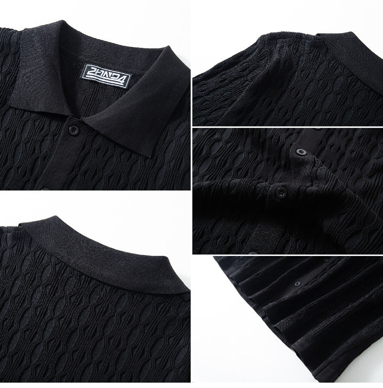 Men’s Casual Jacquard Polo