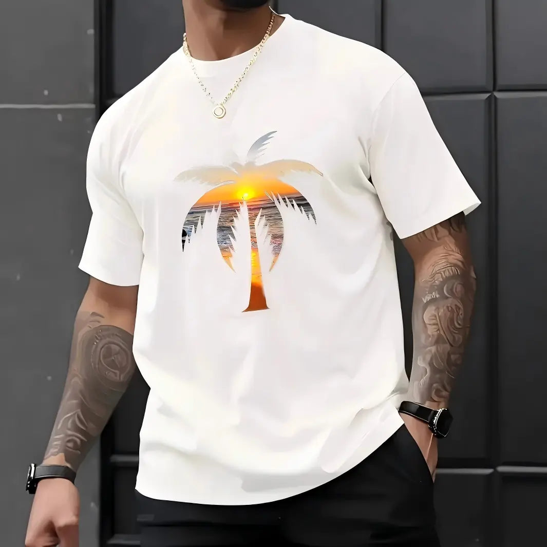 Men's Palm Tree Graphic T-Shirt