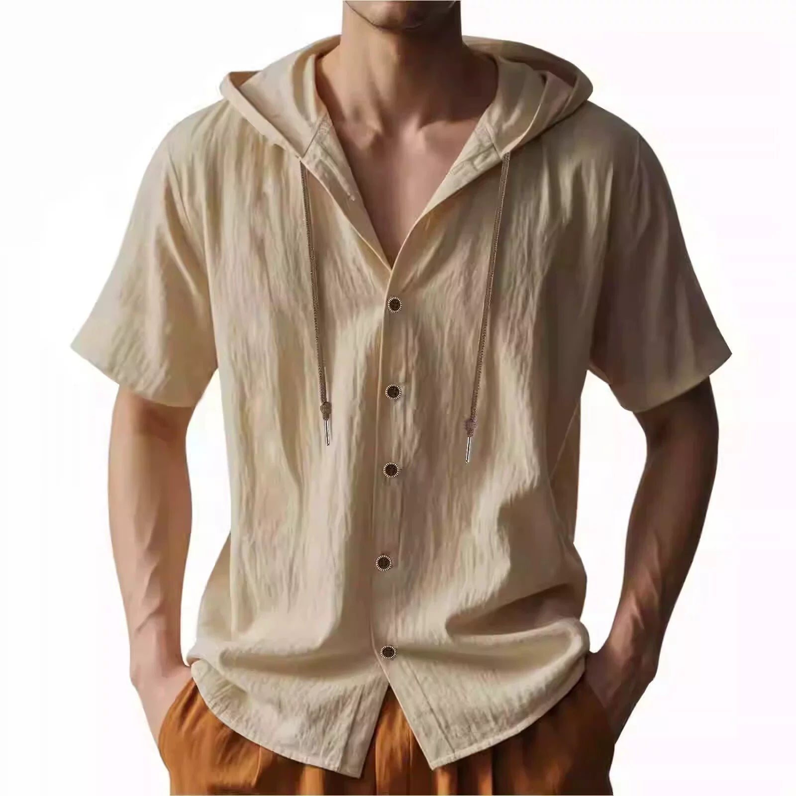 Men’s Hooded Linen Shirt