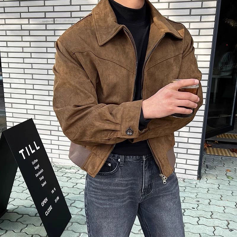 Men's Premium Brown Collar Jacket