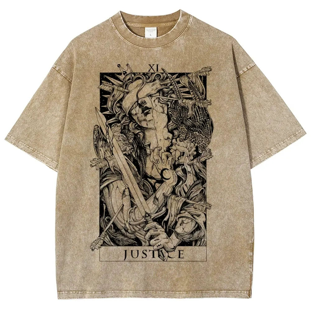 Tarot "The Devil" Washed Graphic T-Shirt