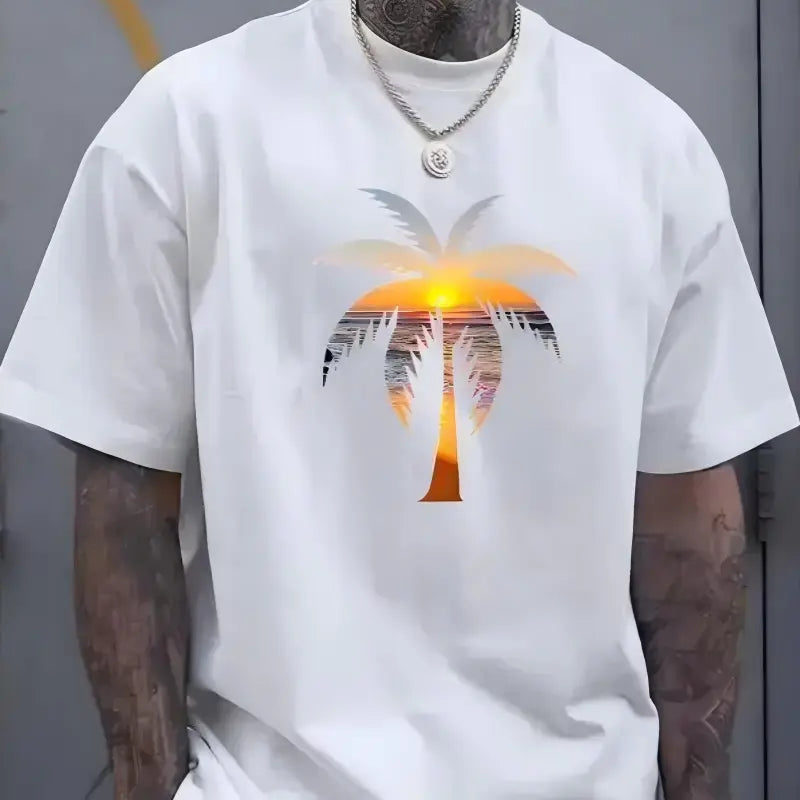 Men's Palm Tree Graphic T-Shirt