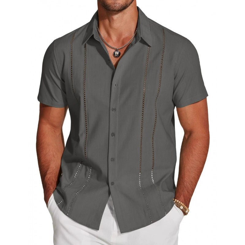 Men's 3D Printed Business Casual Shirt