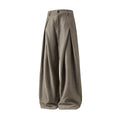 Men's Taupe Old Money Pleated Trousers