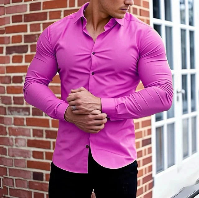 Men's Athletic Fit Wrinkle-Free Dress Shirt