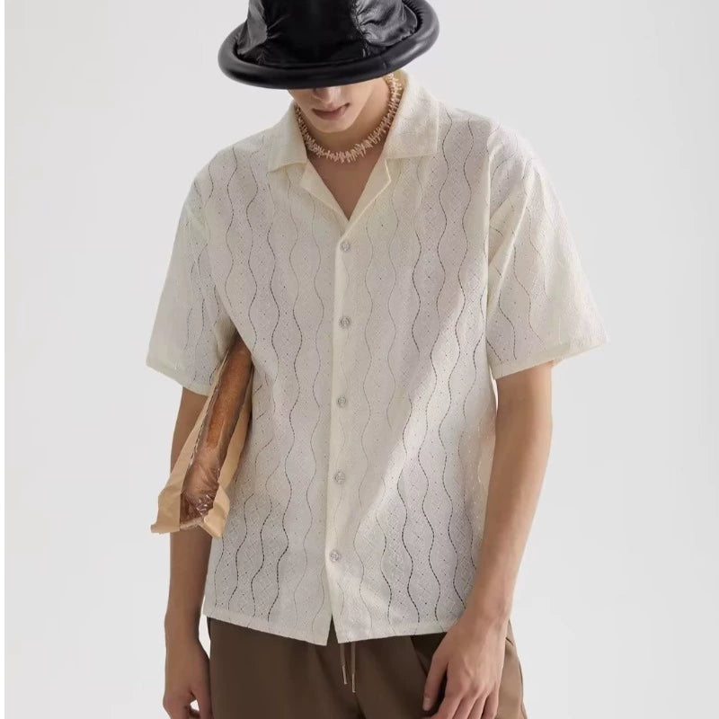 Artistic Cuban Collar Summer Shirt