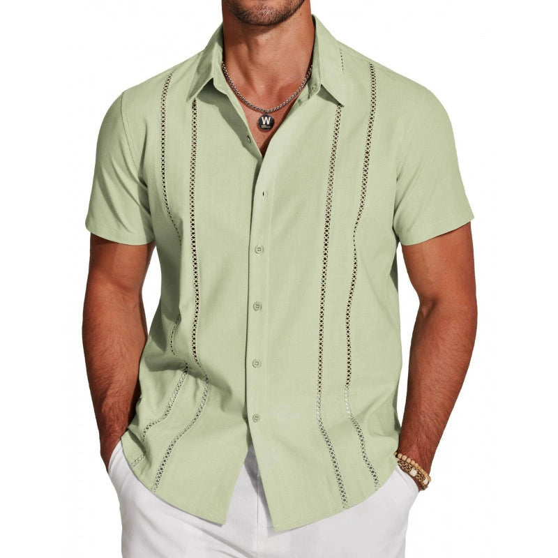 Men's 3D Printed Business Casual Shirt