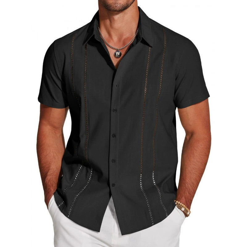 Men's 3D Printed Business Casual Shirt