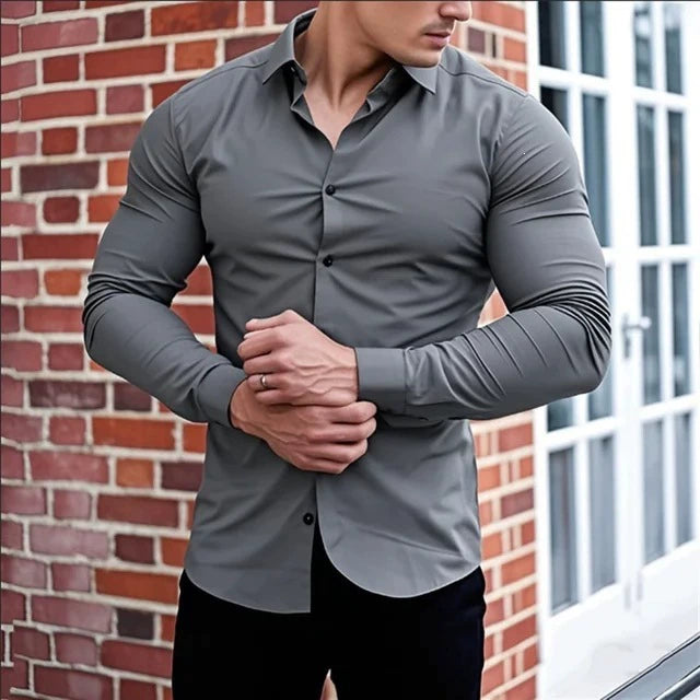 Men's Athletic Fit Wrinkle-Free Dress Shirt