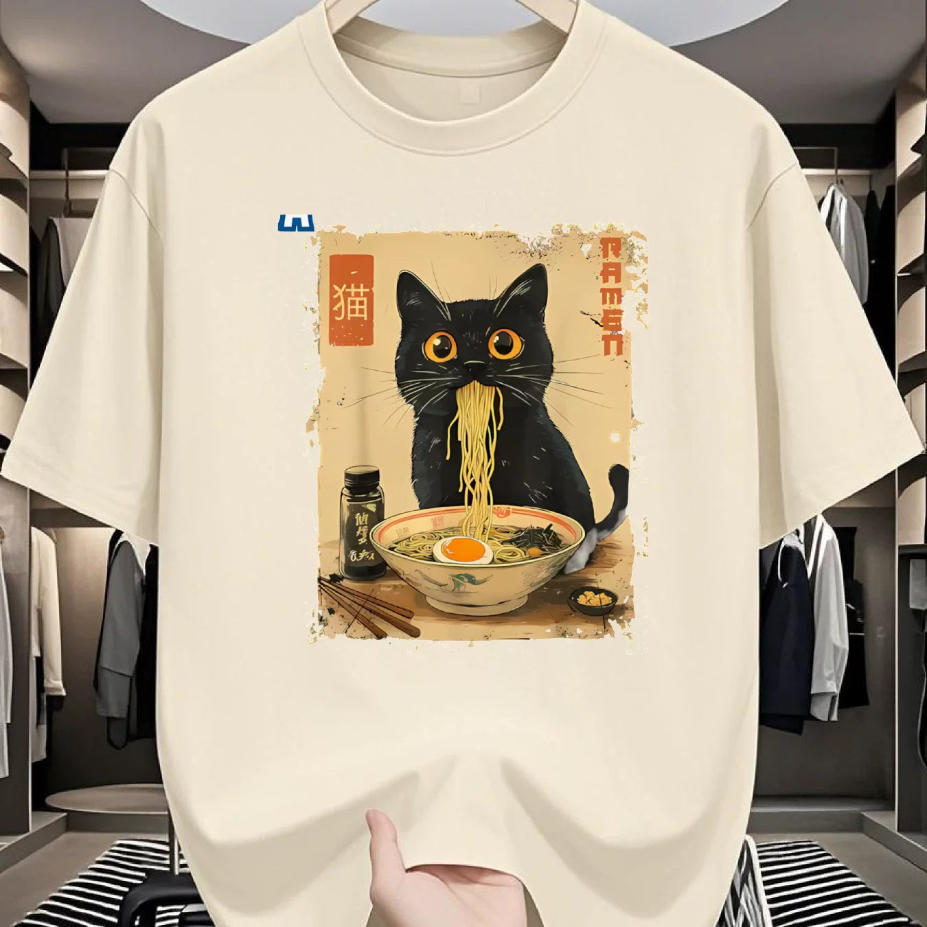 Cat & Ramen Graphic T-Shirt