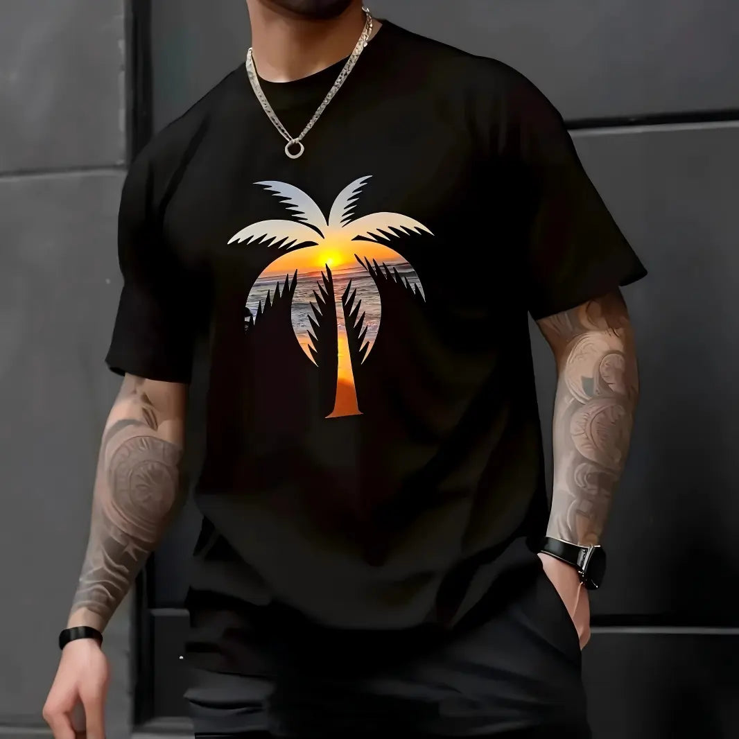 Men's Palm Tree Graphic T-Shirt