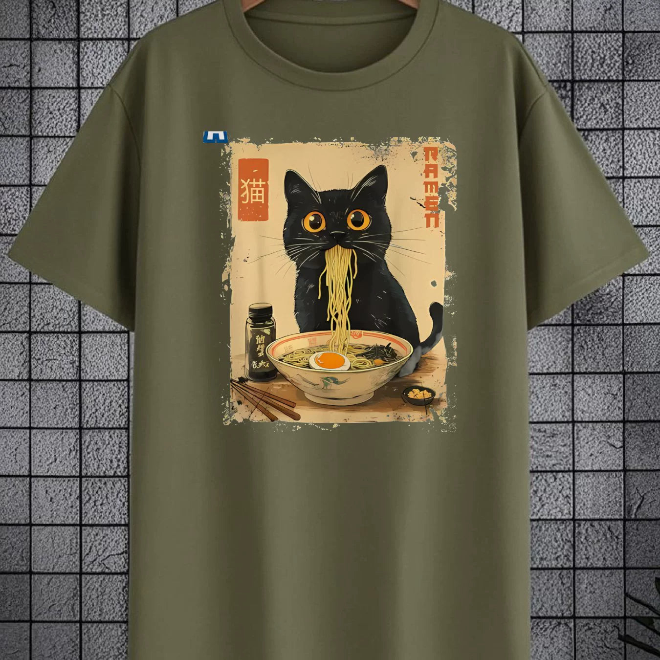 Cat & Ramen Graphic T-Shirt