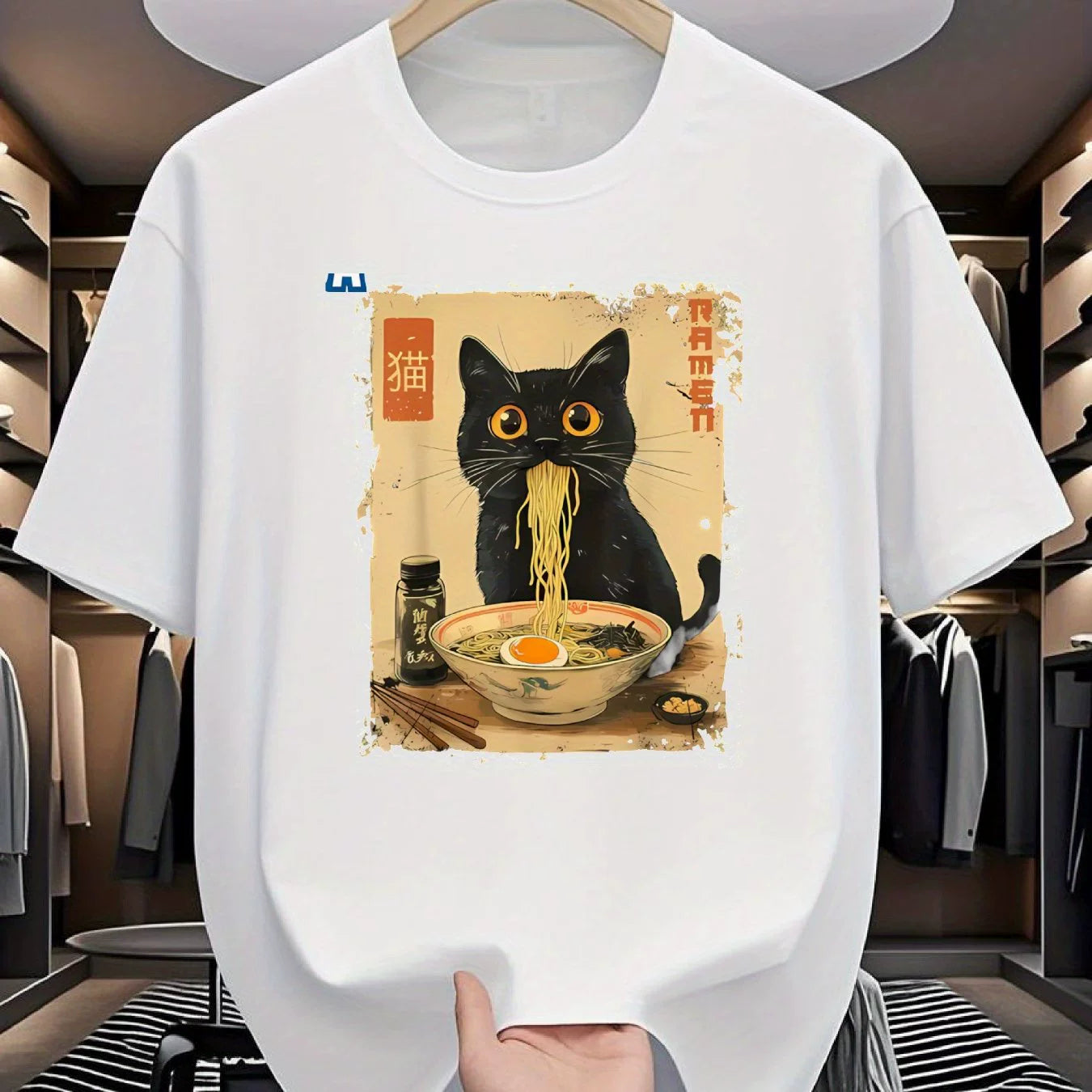 Cat & Ramen Graphic T-Shirt