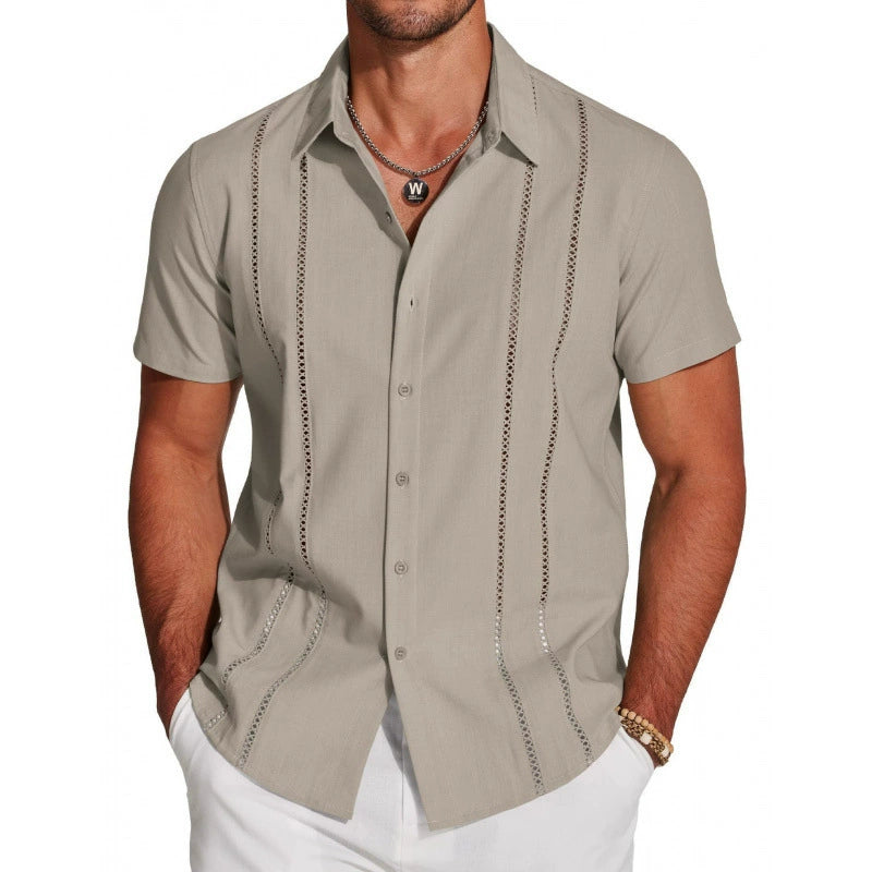 Men's 3D Printed Business Casual Shirt