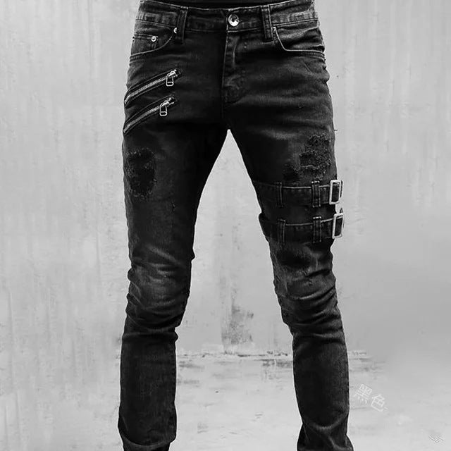 Trendy Slim Fit Biker Jeans