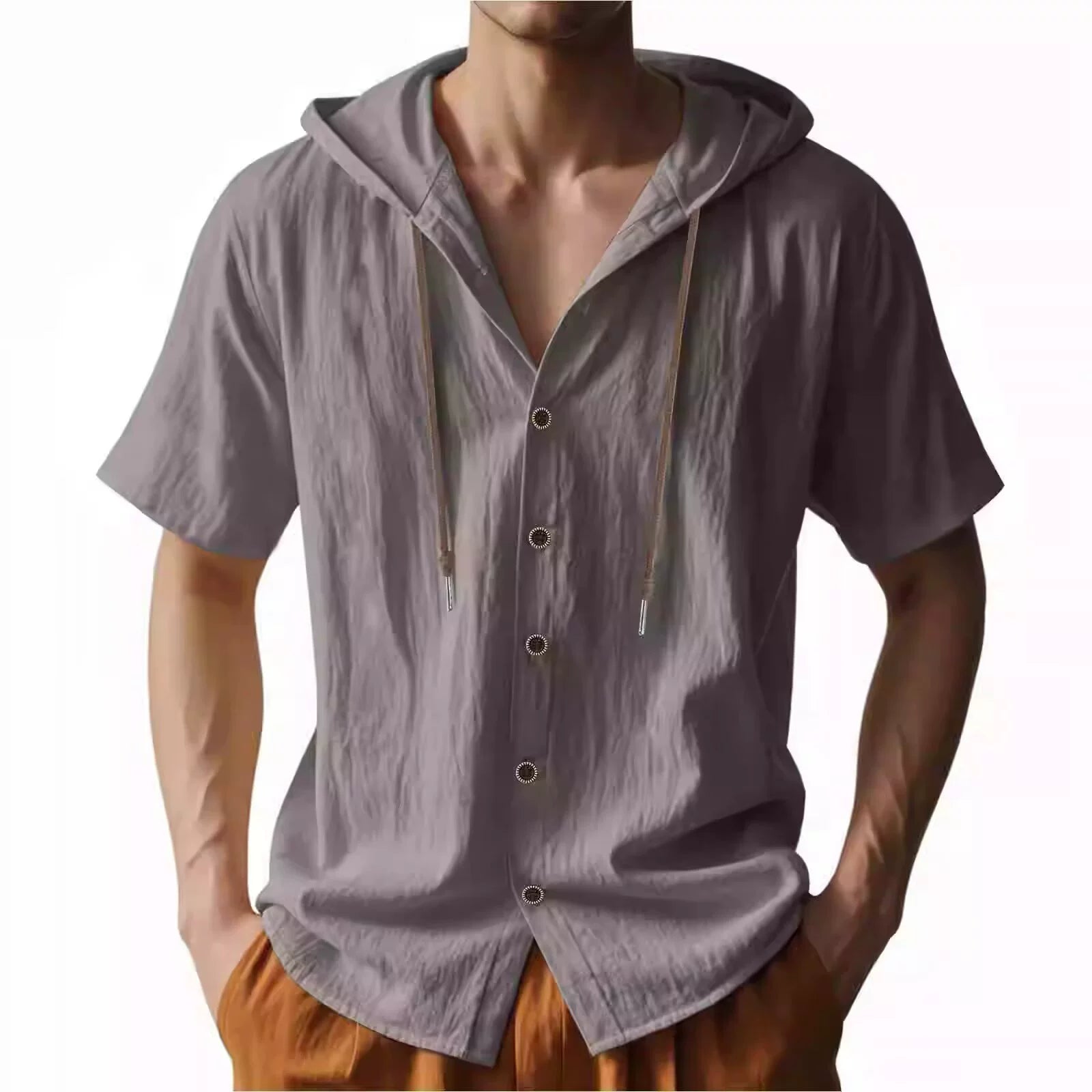 Men’s Hooded Linen Shirt