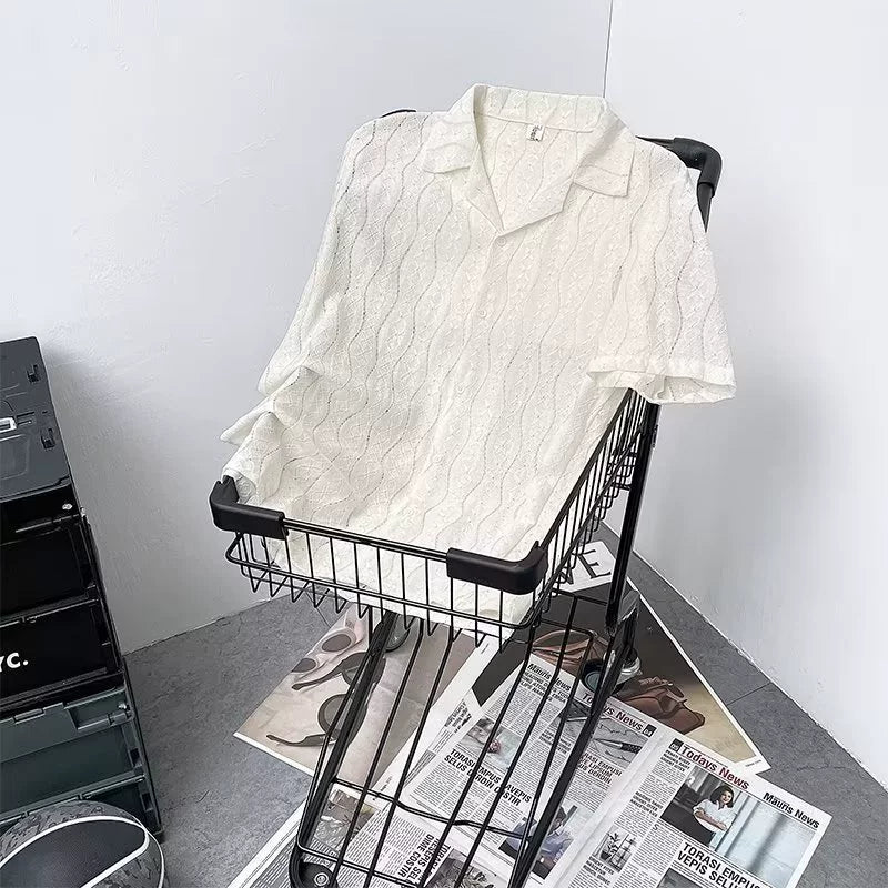 Artistic Cuban Collar Summer Shirt