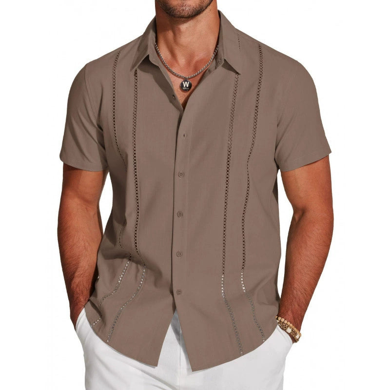 Men's 3D Printed Business Casual Shirt