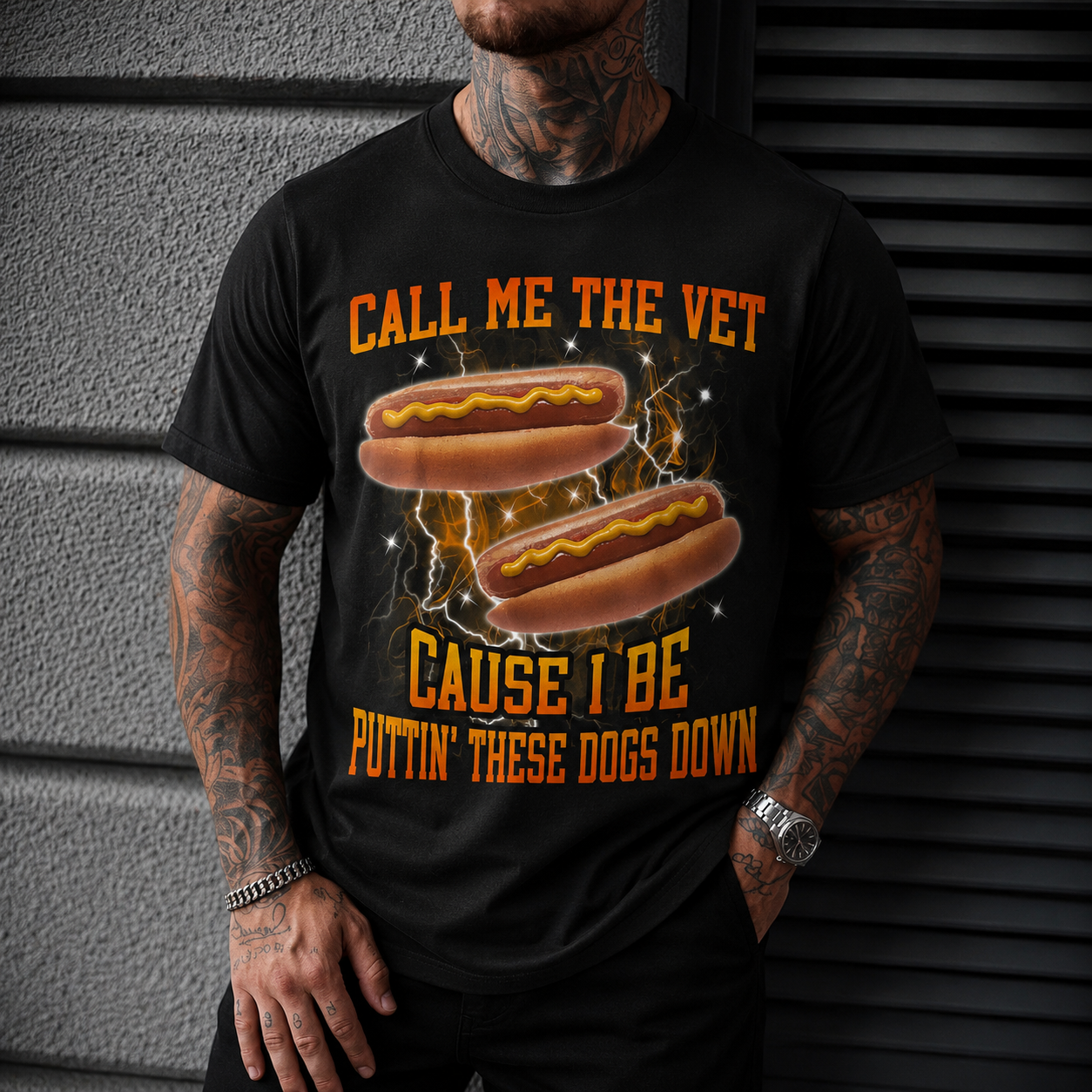 Call Me The Vet Cause I Be Puttin' These Dogs Down Graphic T-Shirt